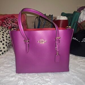 New Purple Coach small size shoulder bag